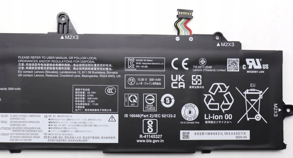Bateria Lenovo 57Wh 4-cell Li-ion internal