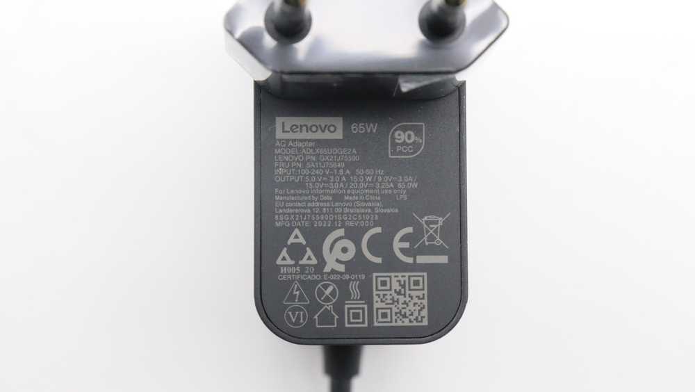 Nešiojamojo kompiuterio maitinimo adapteris Lenovo 65 W, 3.25 A, 20 V (5A11J75649)