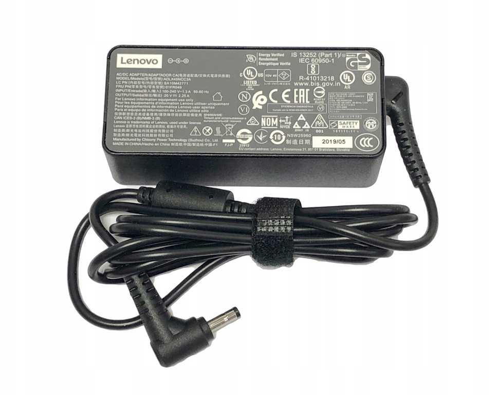 Nešiojamojo kompiuterio maitinimo adapteris Lenovo 45 W, 2.25 A, 20 V (SA10M42771)