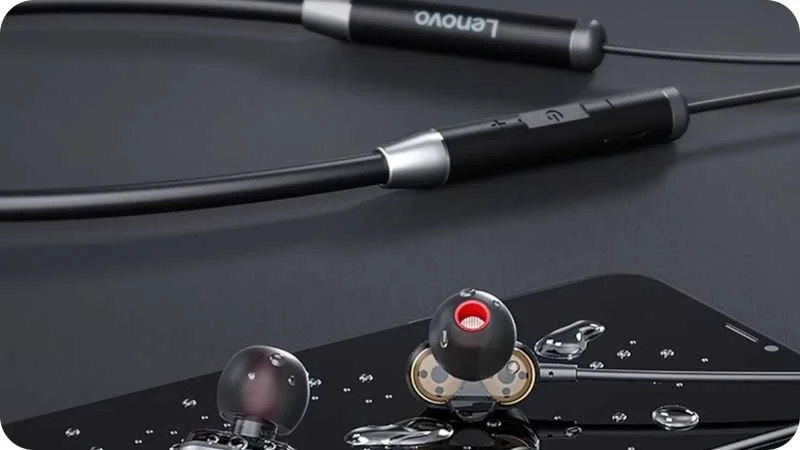Lenovo HE08 Belaidės Ausinės Sportui, Baltos