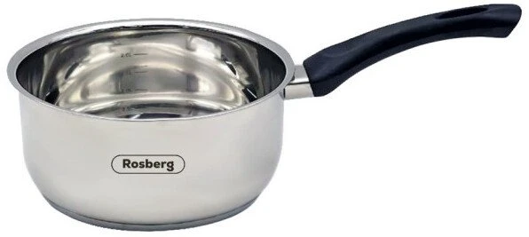 Puodas Rosberg R51210E16K, 16 cm, 1,5 litro, bakelito rankena, nerūdijantis plienas