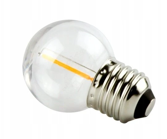 Lenovo Led Line Lemputė E27 230V G45 1W, FILAMENT, šiltai balta 2700K, 50lm, plastikinė