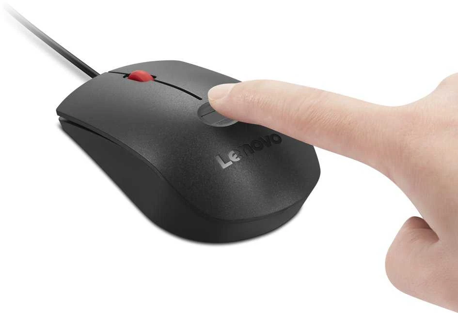 Lenovo Fingerprint Biometric USB Pelė Gen3 | su laidu | USB-A | Juodas/Raudona