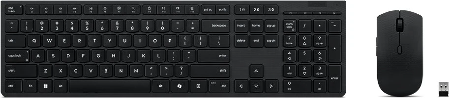 Klaviatūra ir pelė Kit Lenovo Professional Wireless Rechargeable Combo - QWERTZ išdėstymas