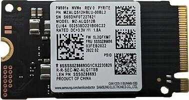 Art. Poleasingowy Lenovo Samsung PM991A 512GB
