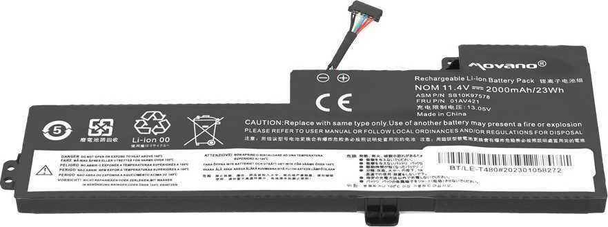 Lenovo T470 T480 A475 A485 baterija Movano 01AV419 baterija