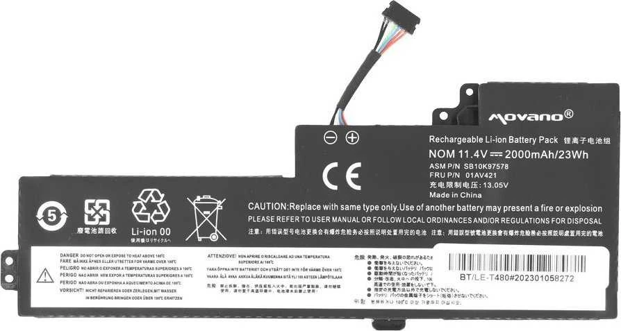 Lenovo T470 T480 A475 A485 baterija Movano 01AV419 baterija