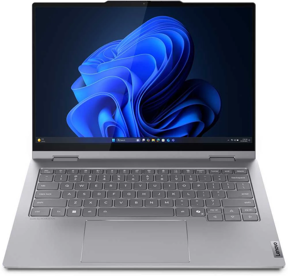 Lenovo ThinkBook 14 2-in-1 G5 IAU Intel Core Ultra 7 255U Hybrid (2-in-1) 35.6 cm (14") Jutiklinis ekranas WUXGA 16 GB DDR5-SDRAM 512 GB SSD Wi-Fi 6E (802.11ax) Windows 11 Pro Swiss Pilkas
