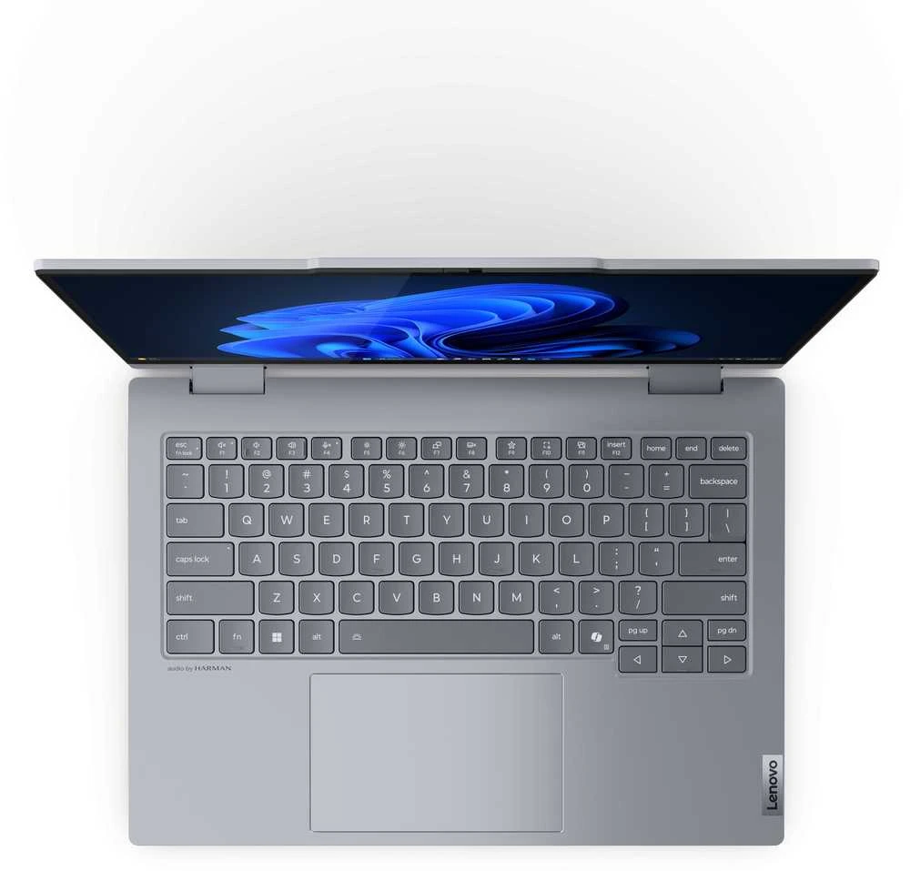 Lenovo ThinkBook 14 2-in-1 G5 IAU Intel Core Ultra 7 255U Hybrid (2-in-1) 35.6 cm (14") Jutiklinis ekranas WUXGA 16 GB DDR5-SDRAM 512 GB SSD Wi-Fi 6E (802.11ax) Windows 11 Pro Swiss Pilkas
