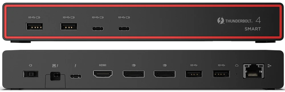 „Lenovo ThinkPad Thunderbolt 4 Smart Dock Gen2 7500“ – ES | „DisplayPorts“ kiekis: 2 | „HDMI“ jungčių kiekis: 1 | 100 W