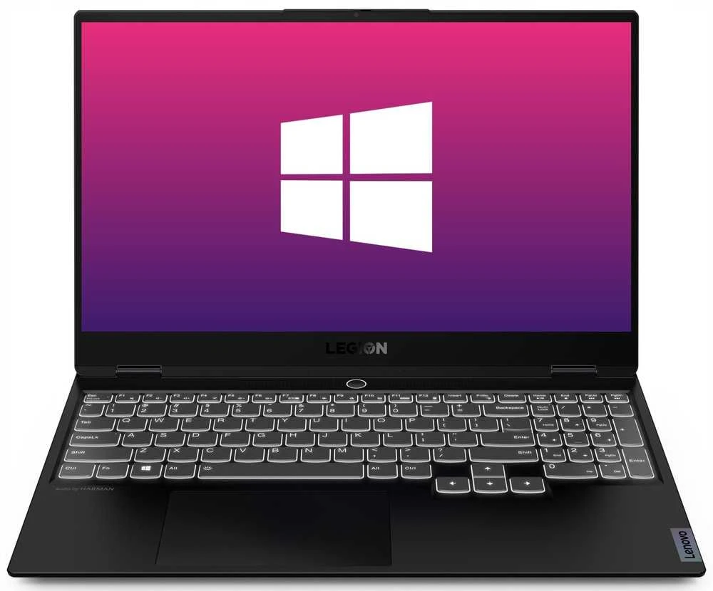 Lenovo Legion nešiojamas kompiuteris su Windows ekranu