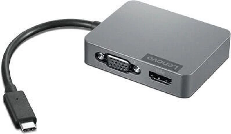 Lenovo USB-C Travel Gen2, USB 2.0 Type-C, 10, 100, 1000 Mbit/s, IEEE 802.1ad, IEEE 802.3, HDMI, RJ-45, USB 3.2 Gen 1 (3.1 Gen 1) Type-A, VGA, 3 A, USB