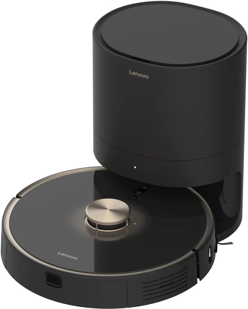 Dulkių siurblys - robotas Lenovo T1S Pro su savaiminio išsivalymo stotele, Juodas