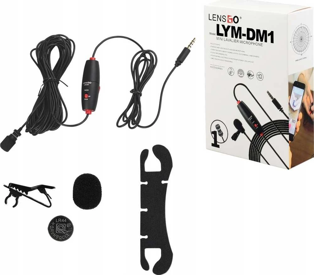 Mikrofonas LensGo Lavalier Mini Jack 3,5mm LYM-DM1 (SB8432)
