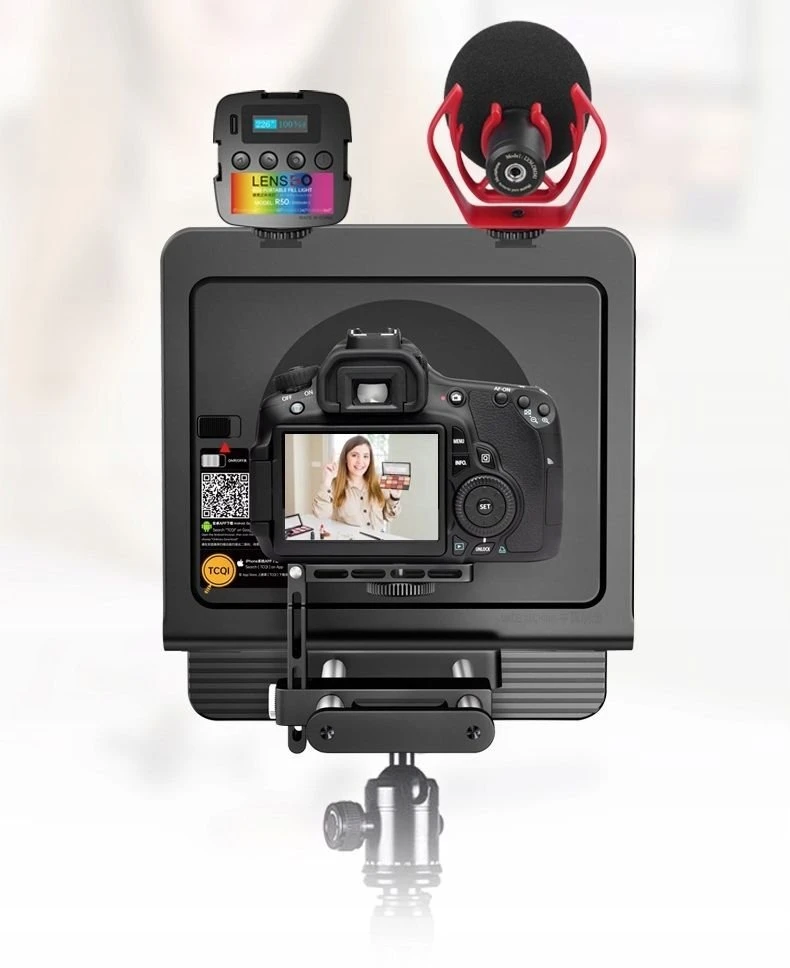 LensGo Teleprompteris Stebėjimo Monitorius „Vlog 2 viename“ DSLR Fotoaparatams ir Telefonams / TC7 II „Ultimate Kit“