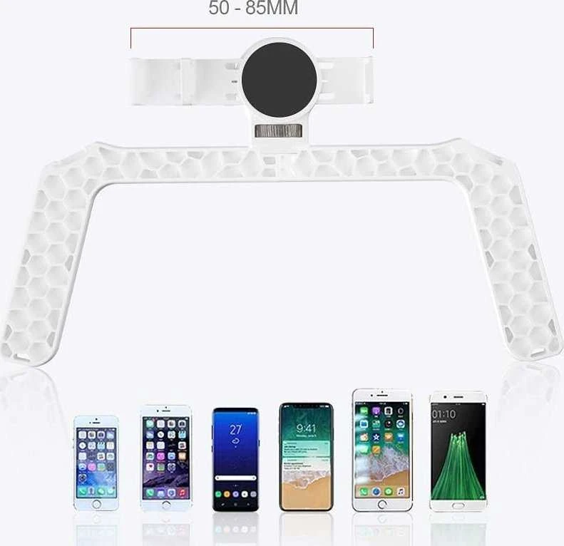 LensGo Laikiklis Grip Stabilizator do Telefonu Smartfona Telefonas 3x Stopka ISO / L3 / Baltas
