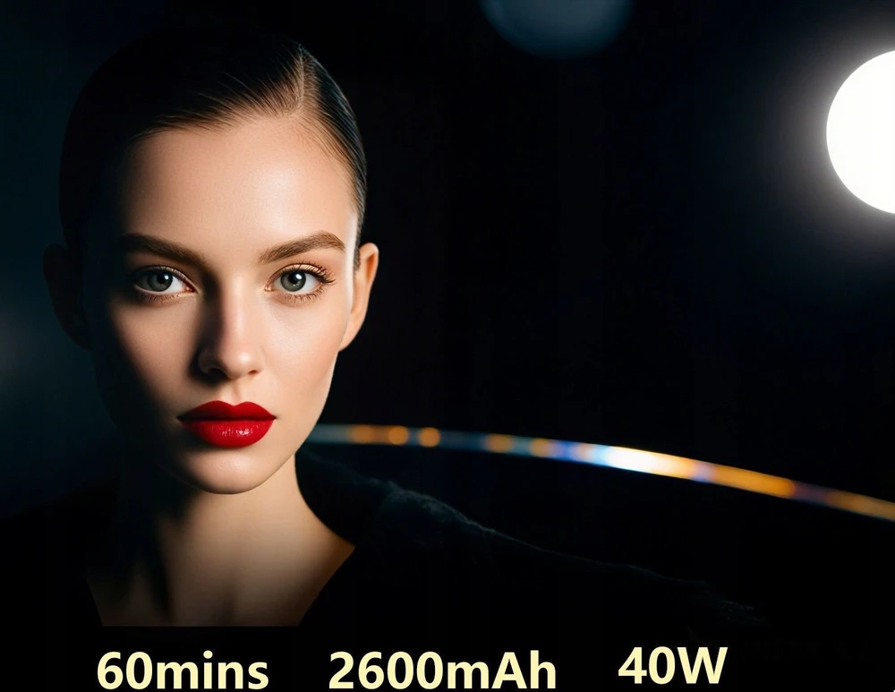 Studijinė lempa LensGo Rankinė LED lempa 40W COB Retro Foto Video 2700-7000K Telefonui Fotoaparatui / 40h
