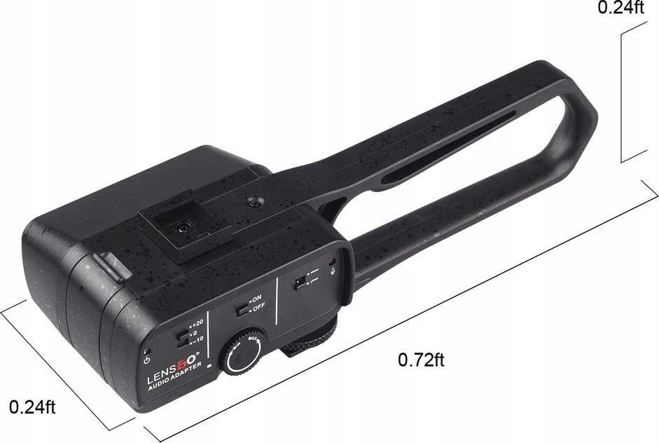 „LensGo Regulator“ garso stiprintuvas mikrofonui + fotoaparato rankenos stabilizatorius / D1l