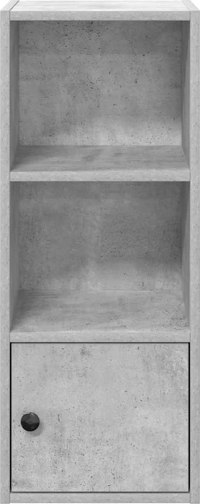 Knygų spinta, betono pilka, 31x24x77cm, apdirbta mediena