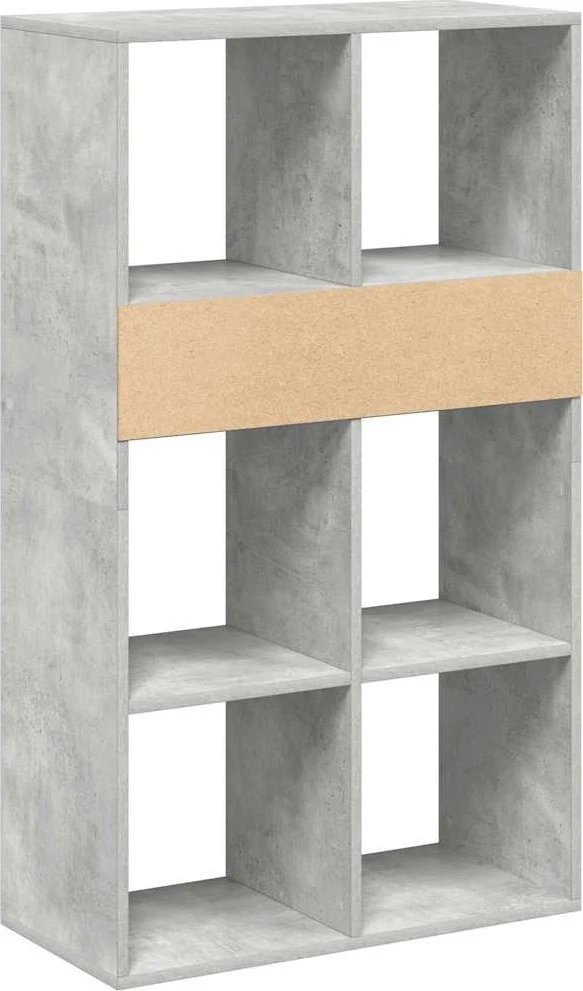 Spintelė knygoms, betono pilka, 66x31x112 cm, MDP