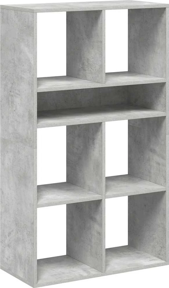 Spintelė knygoms, betono pilka, 66x31x112 cm, MDP