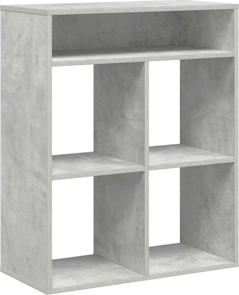 Spintelė knygoms, betono pilka, 66x31x80 cm, MDP