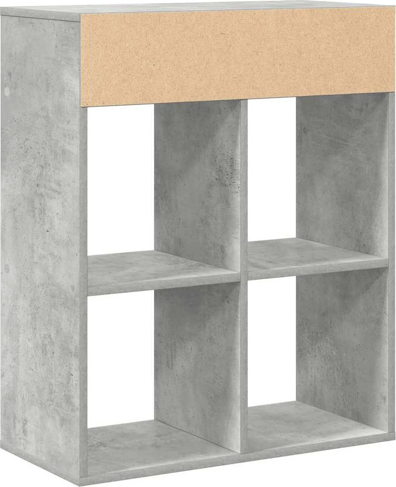 Spintelė knygoms, betono pilka, 66x31x80 cm, MDP