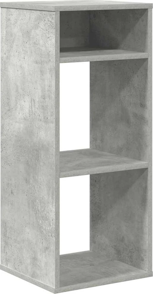 Spintelė knygoms, betono pilka, 34x31x80 cm, apdirbta mediena