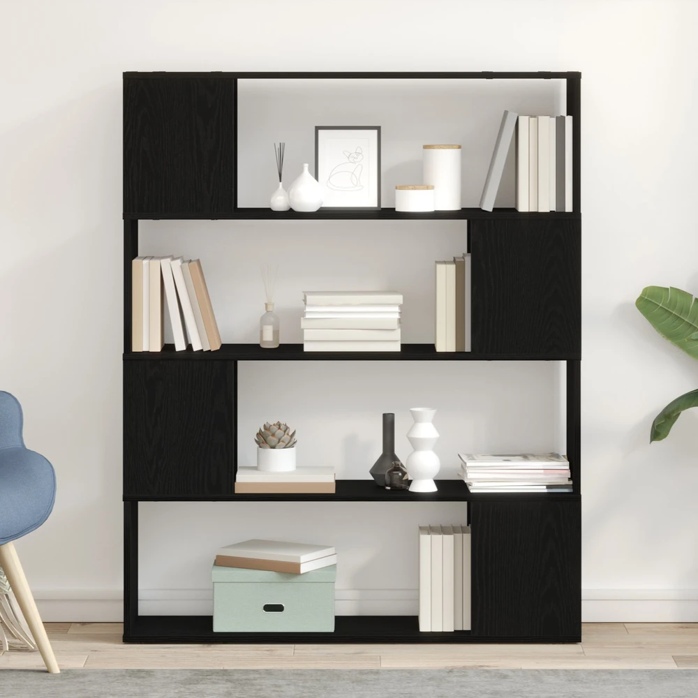 TV spintelių komplektas 100 x 24 x 124,5 cm Juodas ąžuolas