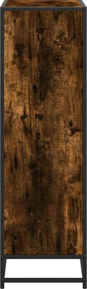 knygų spintelė rūkytas ąžuolas 65,5x33x107,5cm dirbtinė mediena