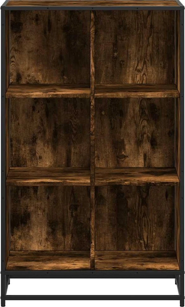 knygų spintelė rūkytas ąžuolas 65,5x33x107,5cm dirbtinė mediena