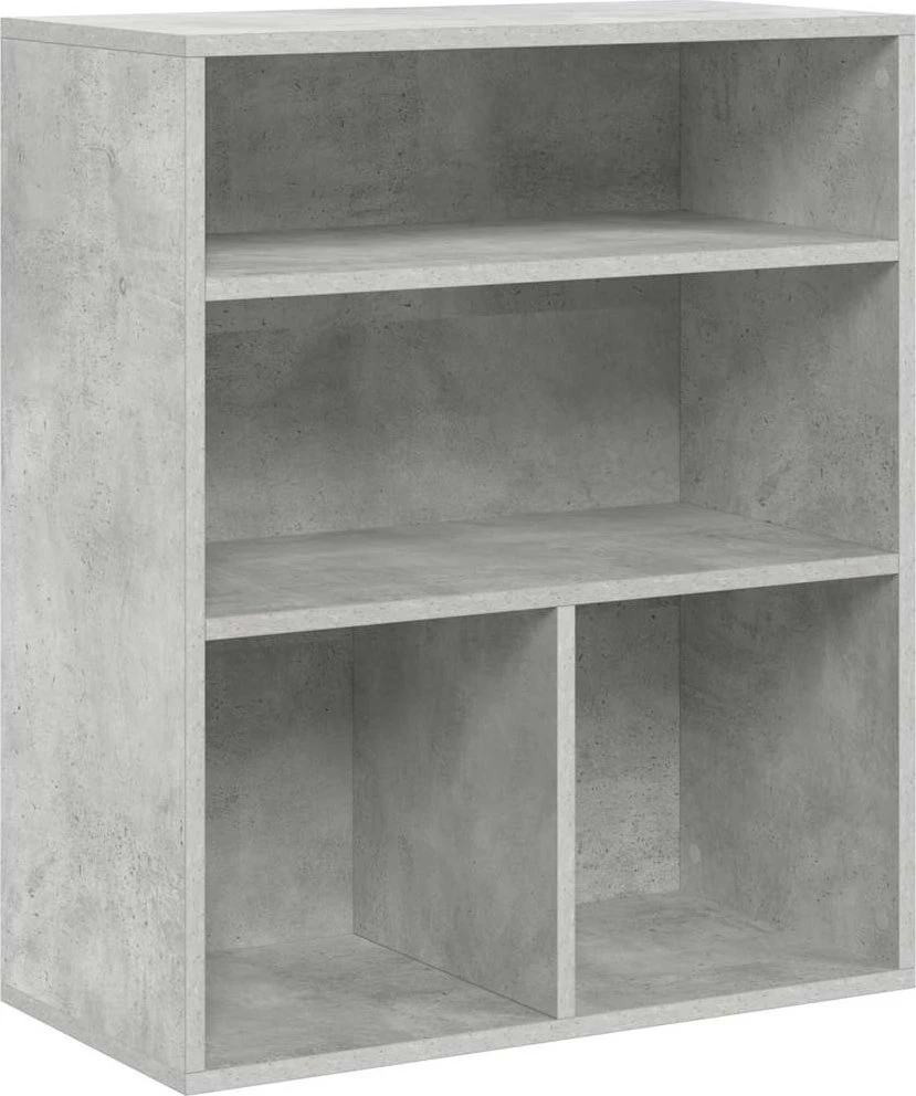 Spintelė knygoms, betono pilka, 60x30x71,5 cm, MDP