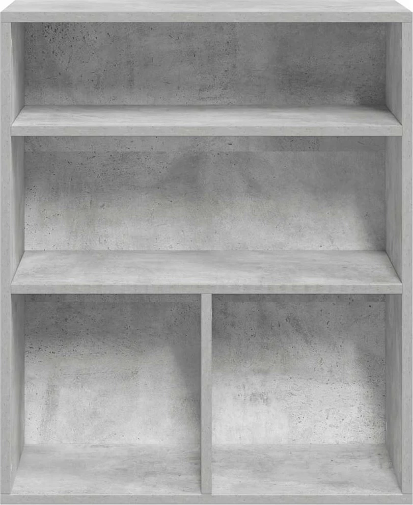 Spintelė knygoms, betono pilka, 60x30x71,5 cm, MDP