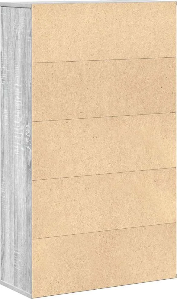 Knygų spinta, pilka ąžuolo, 60x24x101,5cm, apdirbta mediena