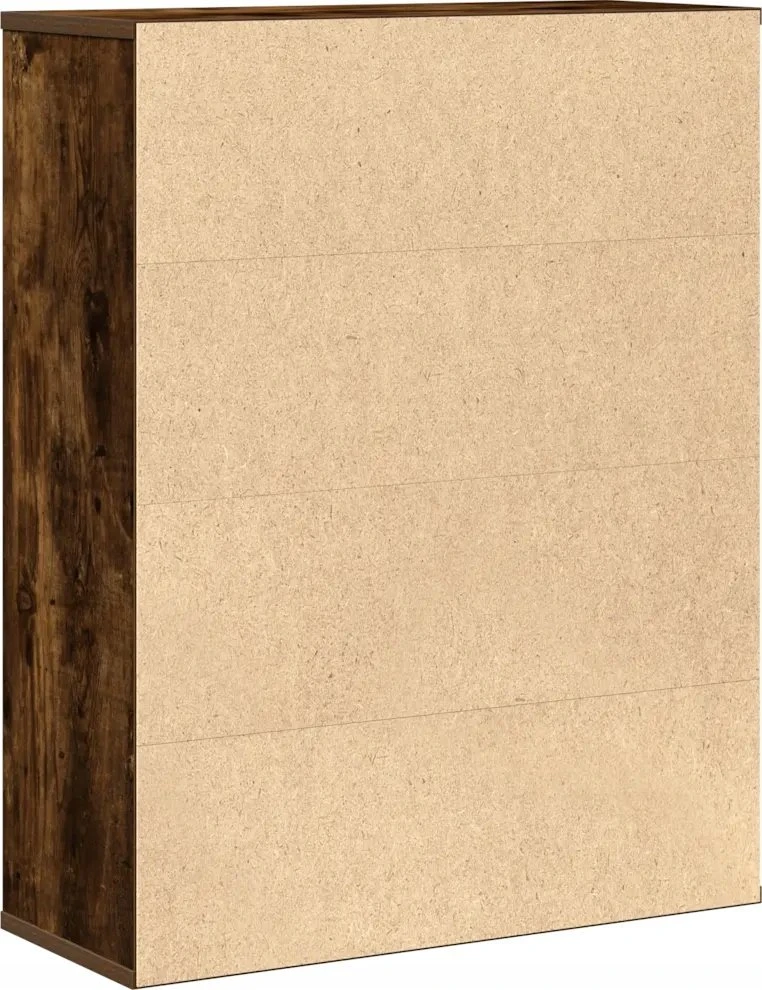 Knygų spinta, dūminio ąžuolo, 60x24x76,5cm, apdirbta mediena