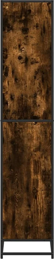 Knygų spinta, dūminio ąžuolo, 60x35x170,5cm, apdirbta mediena