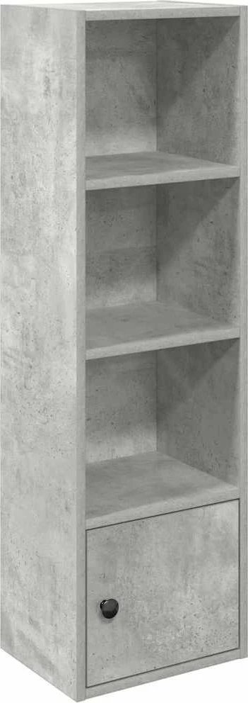 Knygų spinta, betono pilka, 31x24x102cm, apdirbta mediena