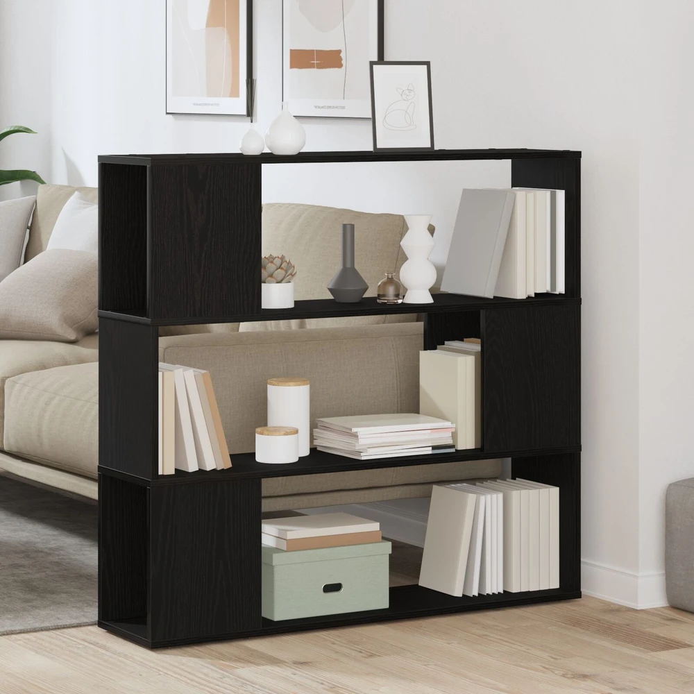TV staliukas TV spintelių komplektas 100 x 24 x 94 cm Juodas ąžuolas