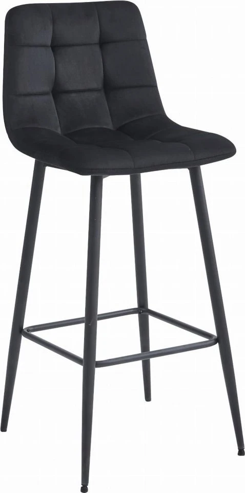 Leobert Baro kėdės su aksominėmis sėdynėmis, juodos, 104 cm, 2 vnt.