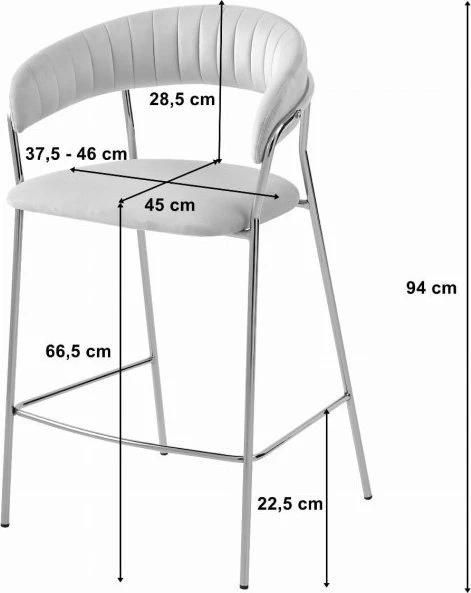 Leobert Baro kėdės BADIA, juodos su auksinėmis kojomis, 94 cm, 2 vnt.