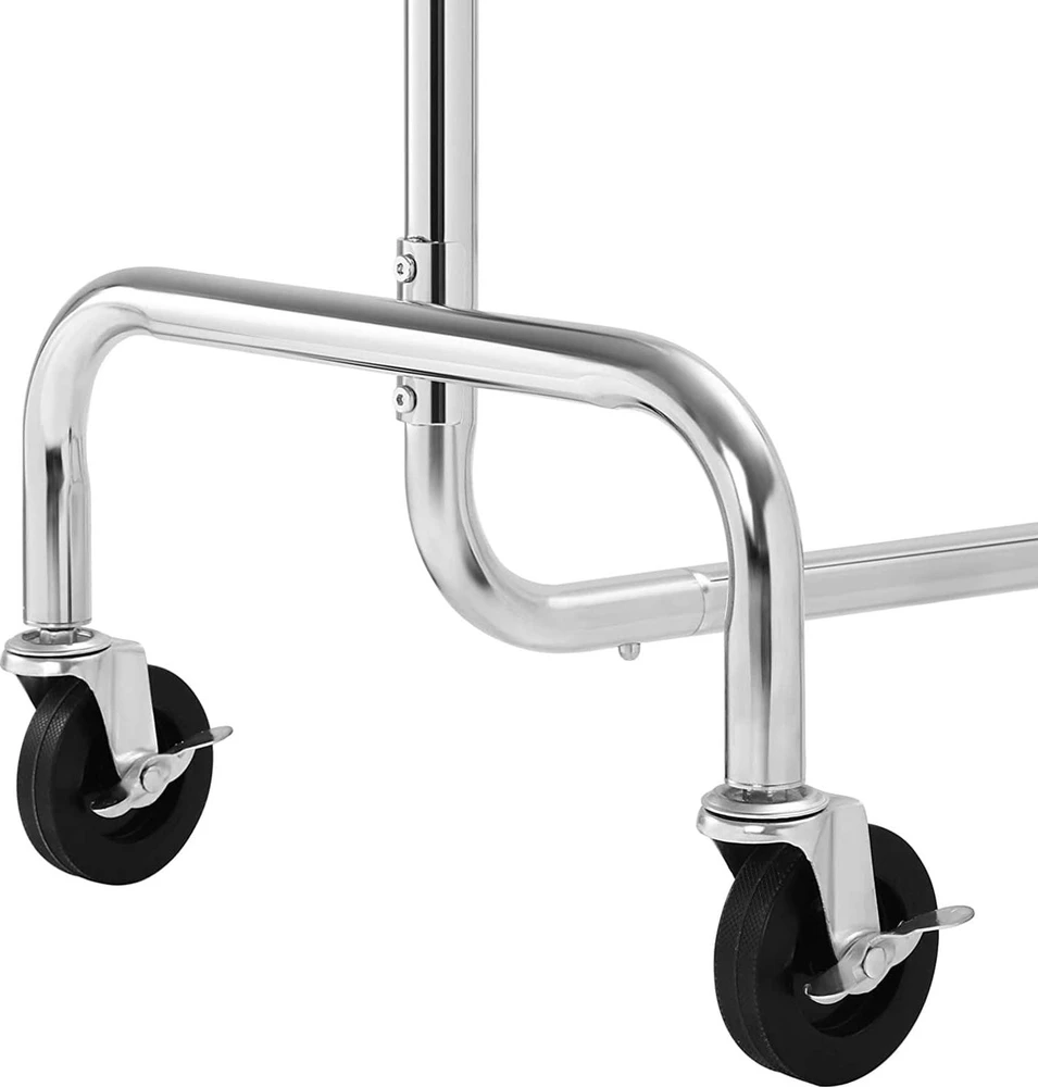 Songmics drabužių stovas, teleskopinis, chromuotas metalas, maksimalus svoris 130 kg, HSR11S