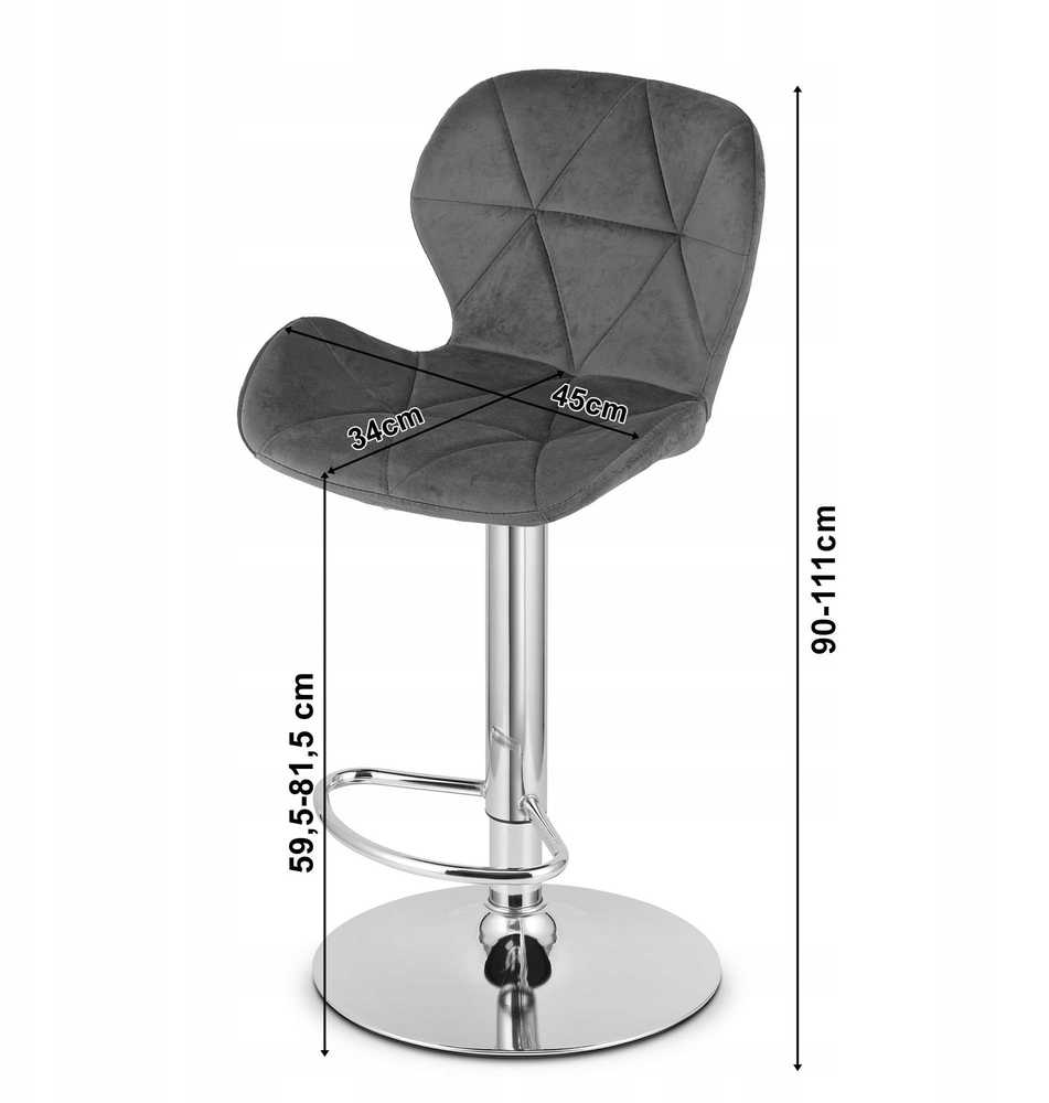 Leobert Baro kėdė WEST su reguliuojamu aukščiu, žalia, 90–111 cm, 2 vnt.