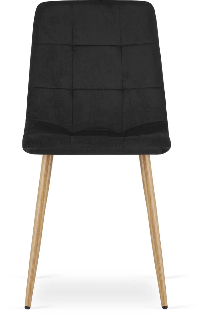 Leobert Vidaus kėdė su veliūriniu apmušalu, juoda, 87 cm, 3 vnt.