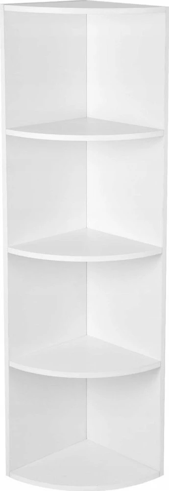 Leobert Kampinis stelažas su 5 lentynomis, baltas, 30 × 30 × 129,5 cm