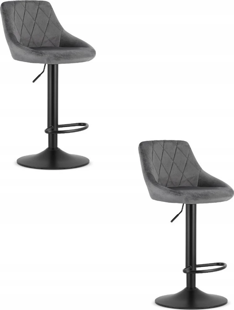 Oskar Bar chair Leobert Kast. matte. pilkas. 49x45.5x85-105 cm