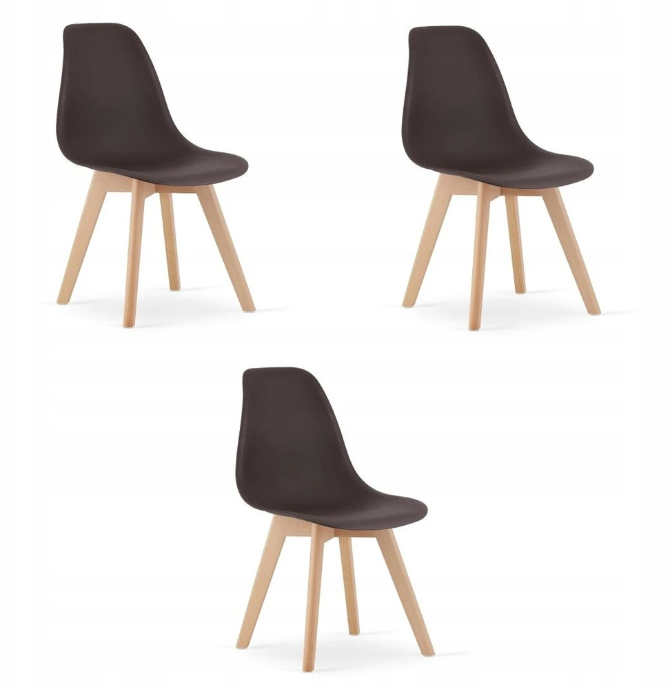 Leobert Kėdė KITO, kavos spalvos, 80 × 46 × 54,5 cm, 3 vnt.