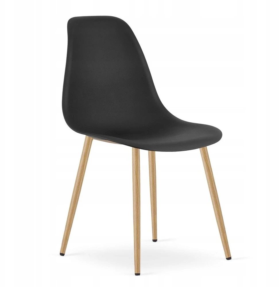 Lauko baldų komplektas Valora Stalo ir 4 kėdžių komplektas, ąžuolo sonoma / juodas, 120 × 80 × 75 cm