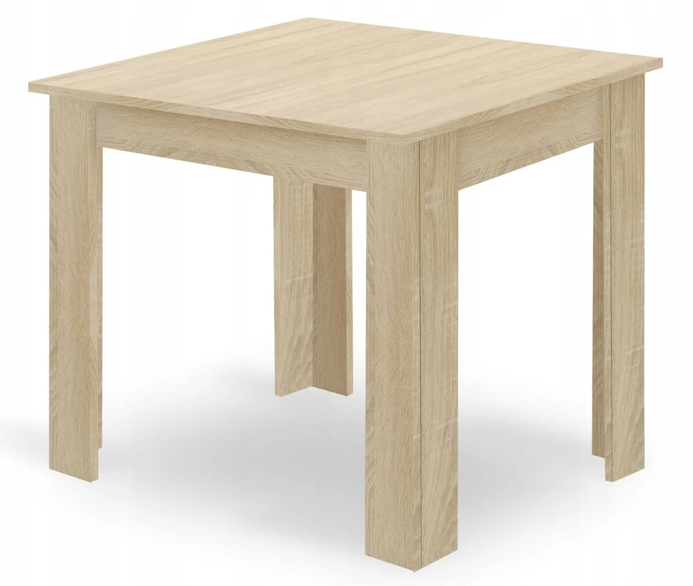Lauko baldų komplektas Valora Baldų komplektas su 4 kėdėmis, ąžuolo sonomos ir juodos spalvos, 80 × 80 × 75 cm