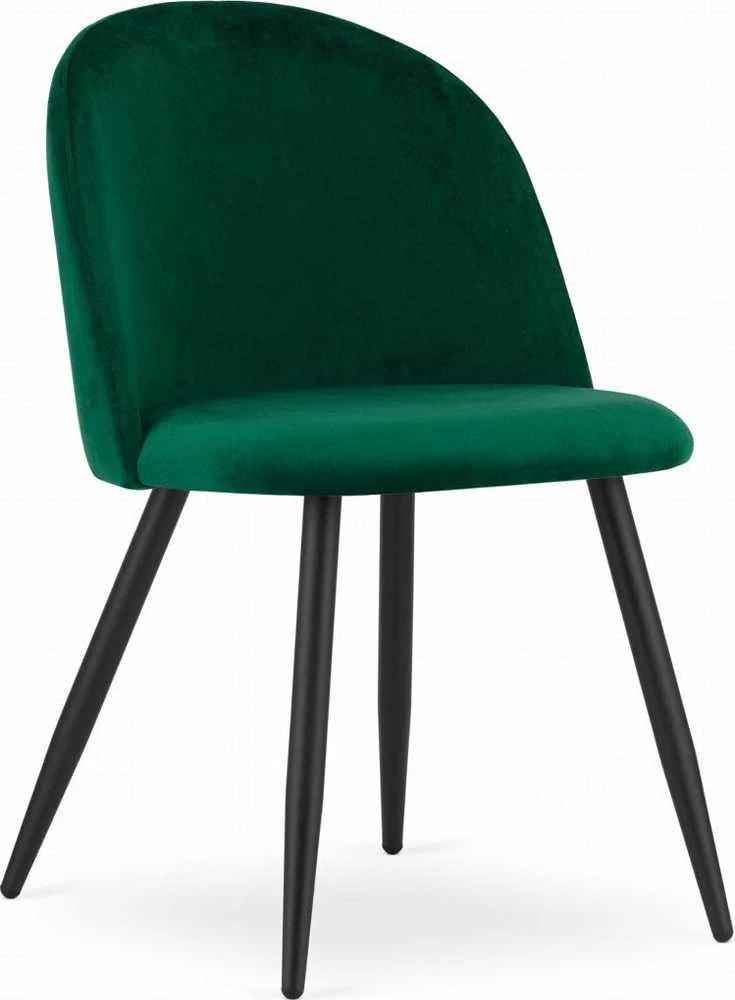 Leobert Kėdė BELLO, aksominė, su juodomis metalinėmis kojomis, žalia, 76,5 cm