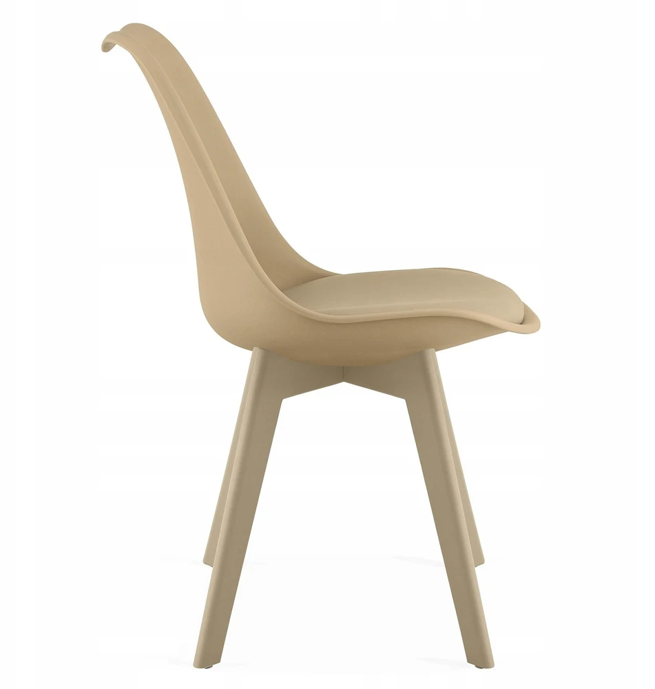 Leobert Kėdė MARK su eko odos pagalvėle, tamsiai smėlinė, 82 cm